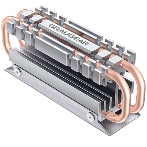 GRAUGEAR M.2 2280 SSDヒートシンク アルミニウム 二つの純銅の
