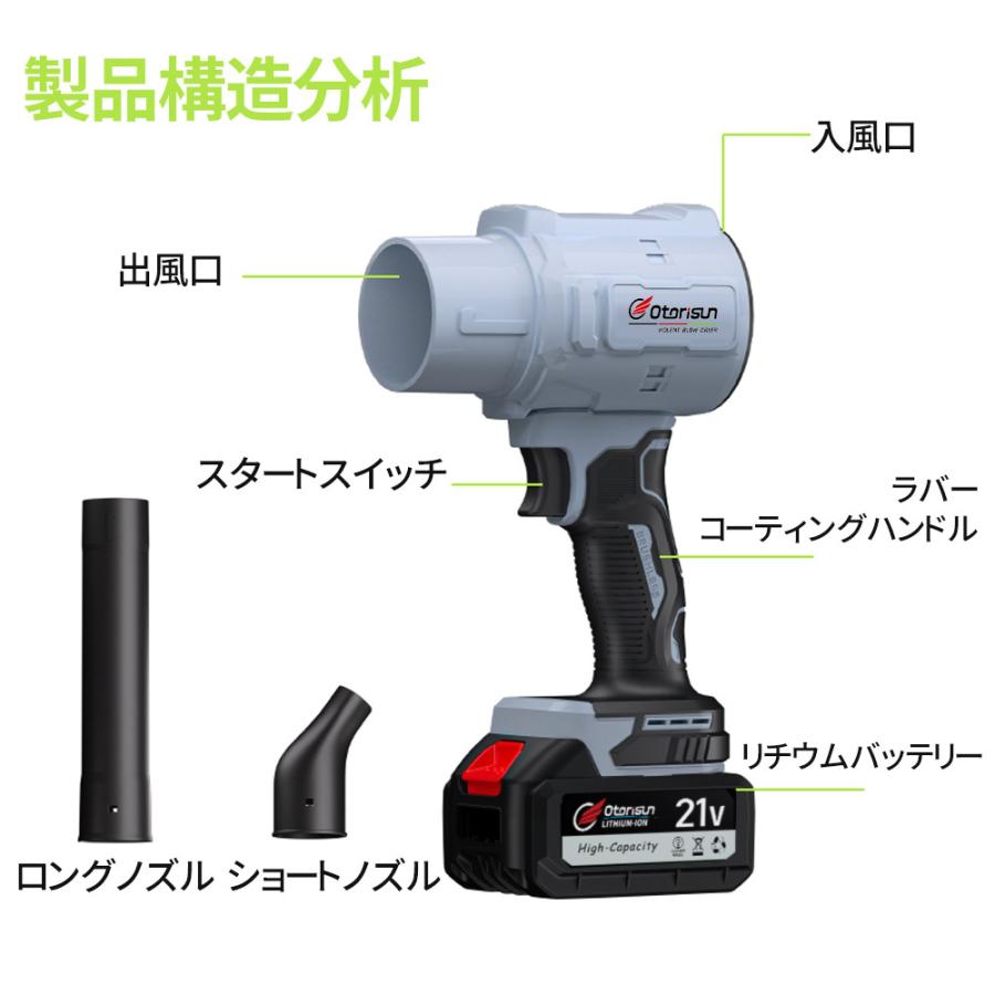 ブロワー  ジェットドライブロワー 充電式 小型 250000RPM 除雪 洗車 落ち葉 庭掃 超強風 電動エアダスター マキタ互換 除塵 掃除機 家 業務 工事 |  | 12
