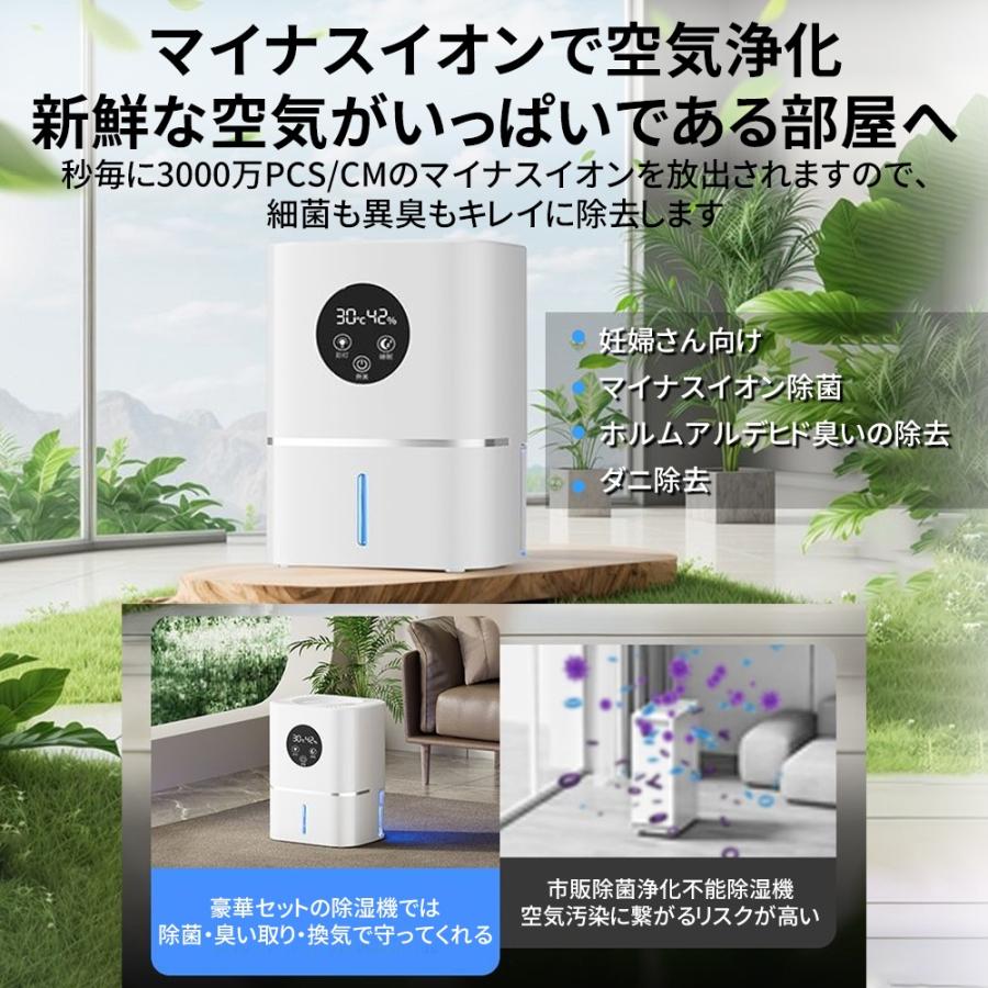 2025 強力除湿機 360°除湿 衣類乾燥 空気清浄機 自動恒湿機能 大容量 1500ml/D 除湿器 30畳 タイマー マイナ除菌 部屋干し 梅雨 湿気対策 静音 新生活 省エネ |  | 08
