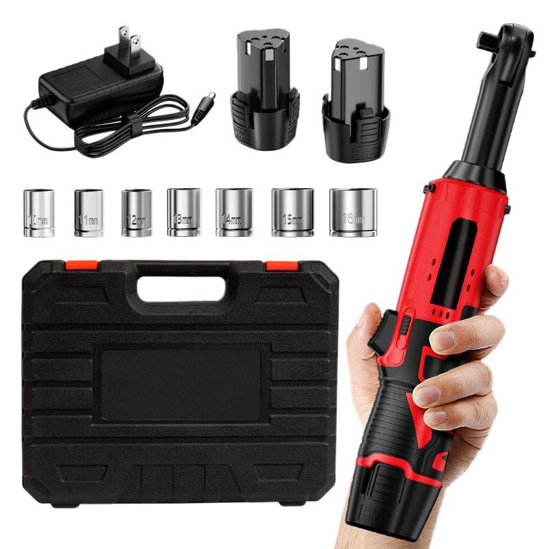 コードレスラチェットレンチ 3/8インチ 45Nm ドライバー トルクスパナ 軽量 LEDライト 電動スパナ 安全ロック 電動ラチェットレンチ 車の修理 工具 ナット締め |  | 14