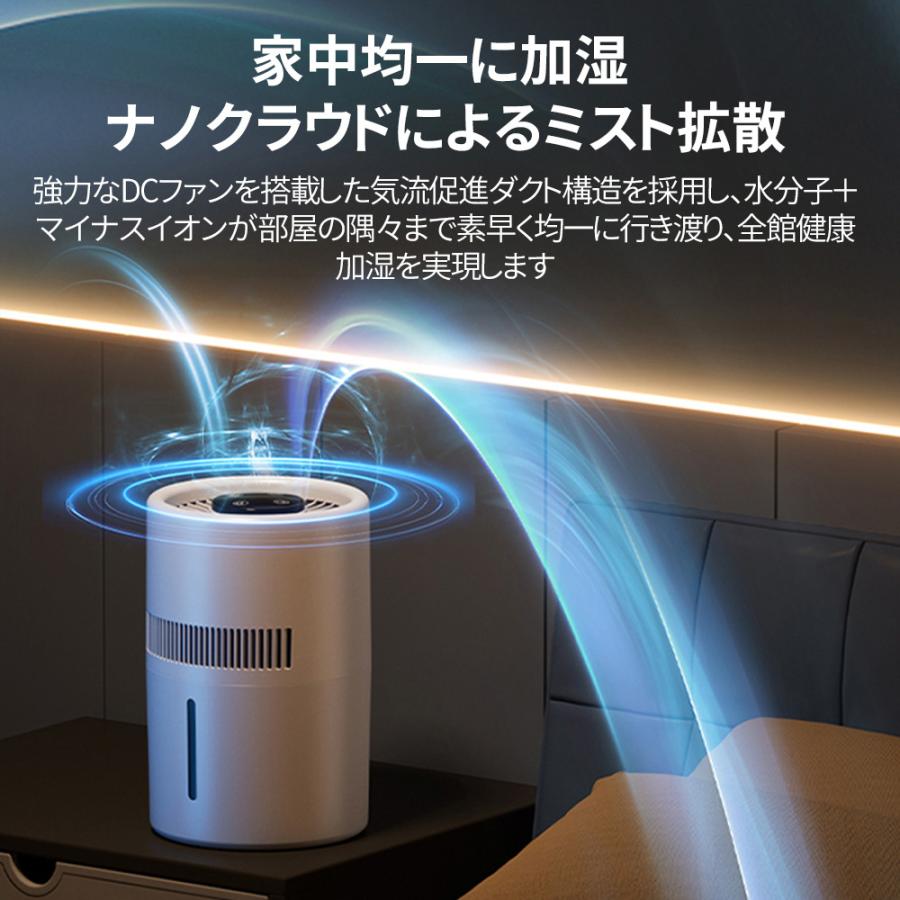 加湿器 4L大容量  気化式清浄機 ヒーターレス式 最大25畳対応 上部給水 4重除菌 自動湿度調整 お手入れ 乾燥対策 ウイルス対策 夜間モード超静音 PM2.5 花粉 |  | 06