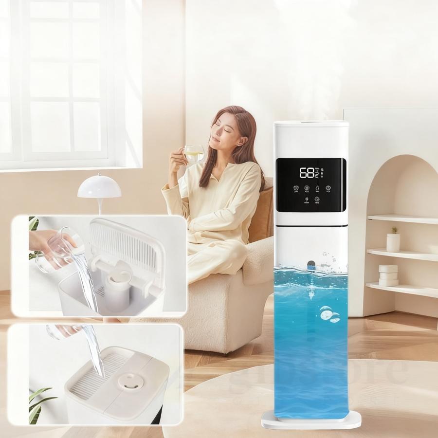【10％off】加湿器 8L uv除菌 加湿機 40畳 タワー型 超音波式 上から給水 大容量 3段階モード 静音 リモコン付 アロマ対応 連続加湿 乾燥対策 湿度設定 時間設定 |  | 09