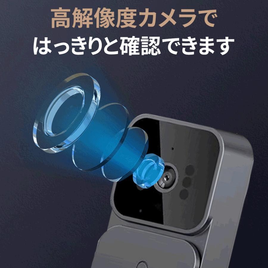 インターホン 無線 ワイヤレス ドアホン 120°広角 自動録画 カメラ付き 工事不要 双方向通話 大画面 呼び鈴 暗視  USB充電 省エネ 家 玄関防犯対策 |  | 05