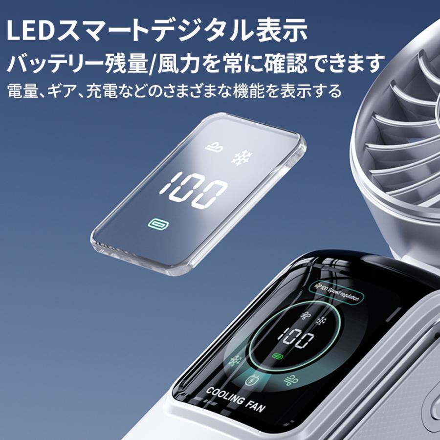 【最新モデル】ハンディファン小型 首かけ 扇風機 冷却プレートミニ扇風機 卓上扇風機 1秒冷却 スタンド付き 100段階風量 長時間使用 首掛け 手持ち 3WAY USB |  | 15