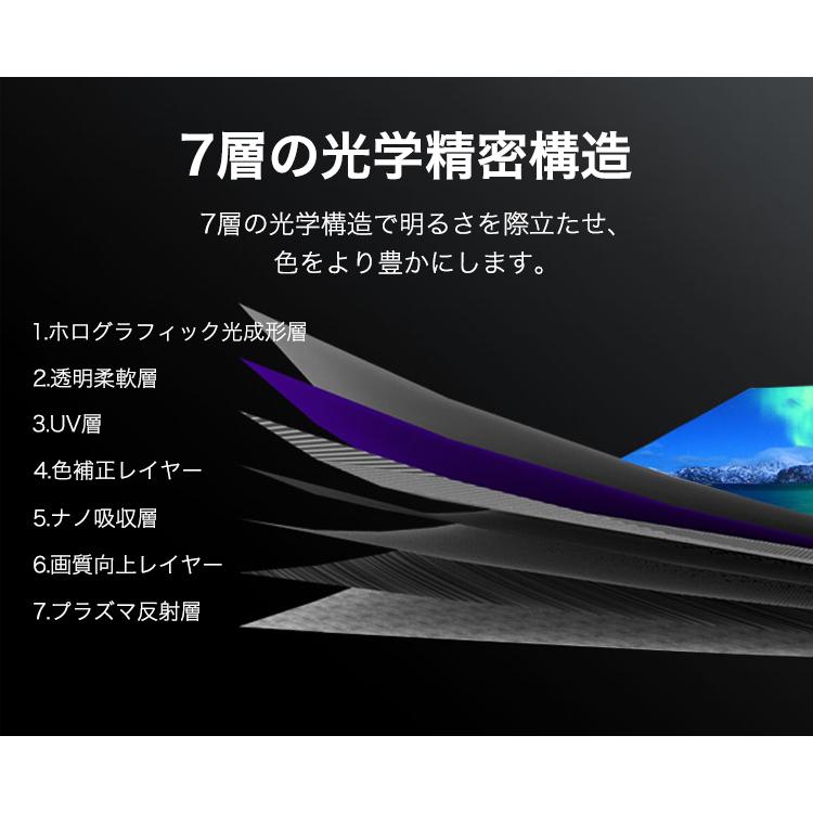 プロジェクタースクリーン 家庭用 プロジェクター スクリーン VANKYO 小型 40インチ 折りたたみ 自立型 ホームシアター 持ち運び 卓上 机上 軽量 自宅用｜glock｜05