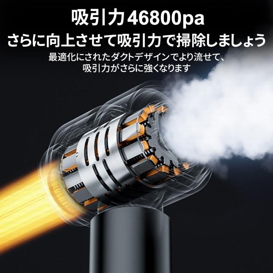 【6％off】ハンディクリーナー 掃除機 46800pa 1H連続運転 ワンタッチ開閉 3段階調整可 ミニ掃除機 コードレス 静音 強力吸引 家用 車用 クリスマスプレゼント |  | 06