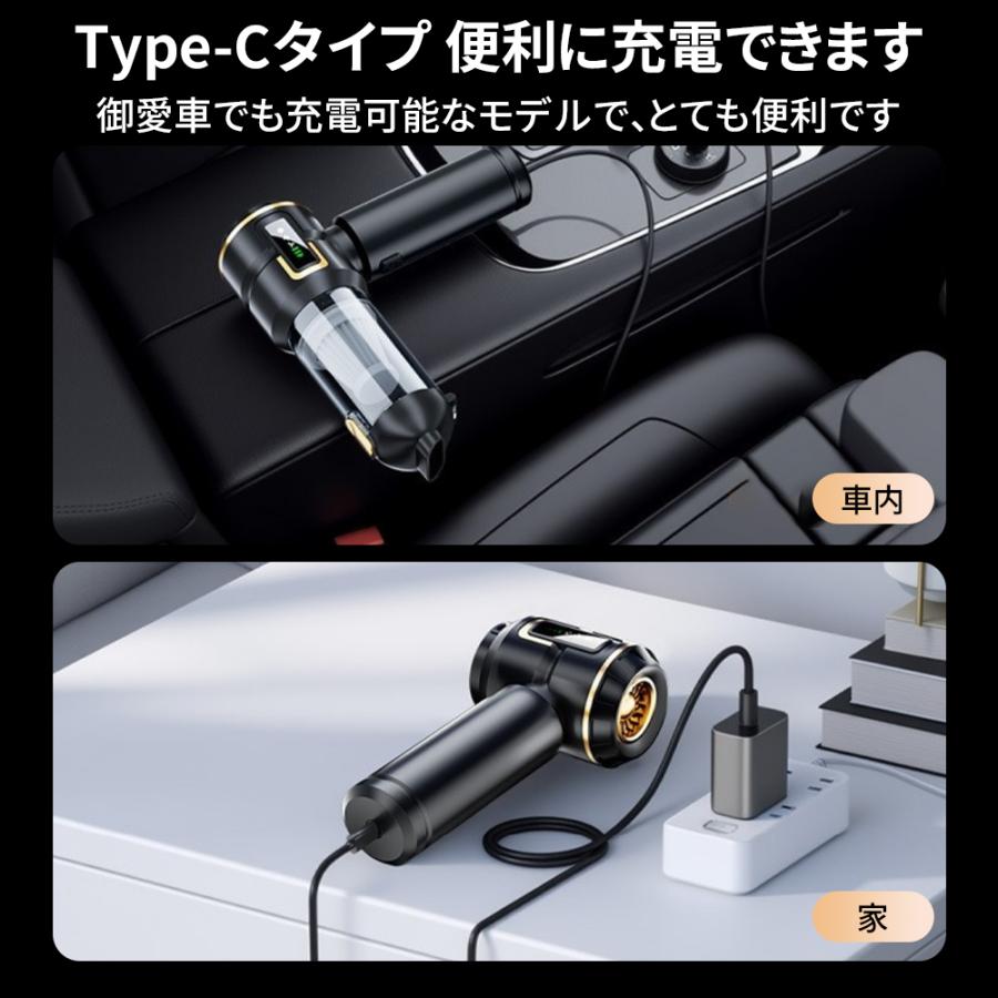 2026！ハンディクリーナー 46800pa コードレス掃除機 3段階調整 空気