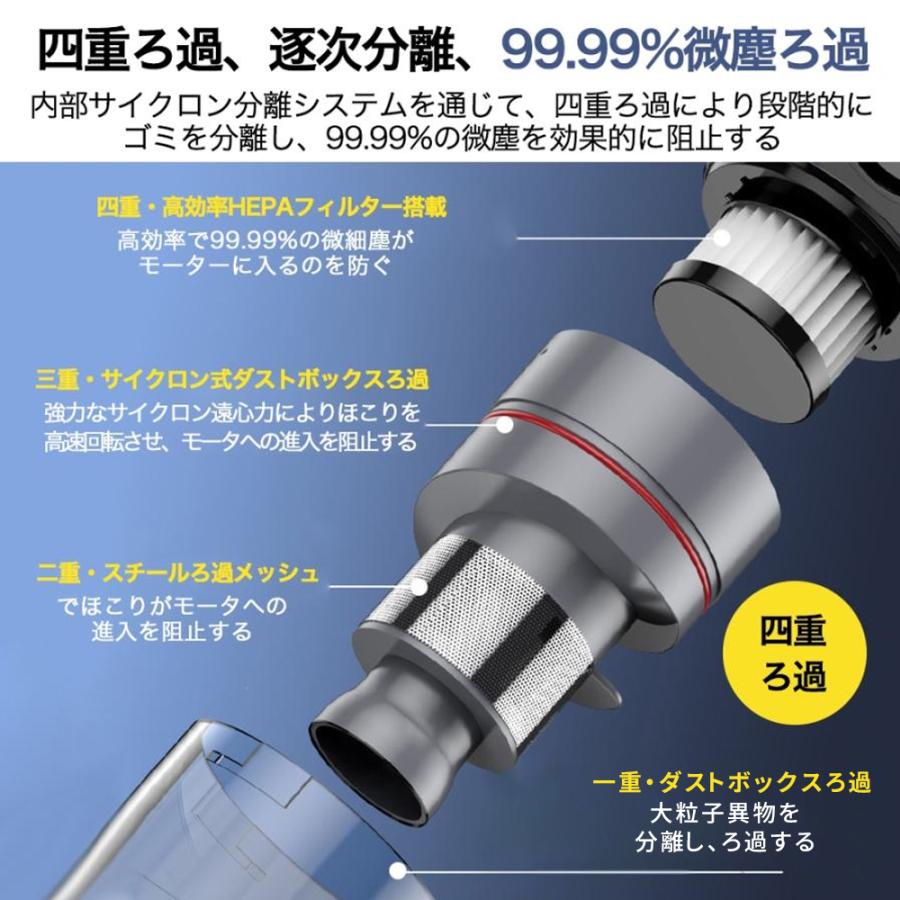 掃除機 ハンディ掃除機 コードレス 強力吸引 人気 サイクロン式