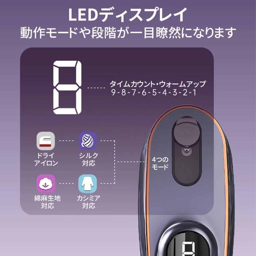 アイロン スチーム ハンディ 衣類スチーマー ハンディアイロン mini 過熱保護 折り畳み 軽量 LED表示 180°回転 4段階調節 コンパクト 15秒立上り 除菌 旅行 |  | 11