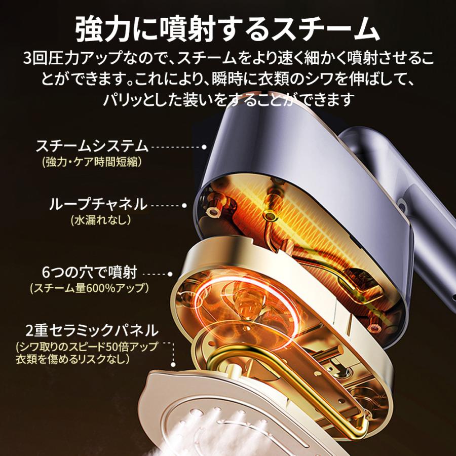 アイロン スチーム ハンディ 衣類スチーマー ハンディアイロン mini 過熱保護 折り畳み 軽量 LED表示 180°回転 4段階調節 コンパクト 15秒立上り 除菌 旅行 |  | 03