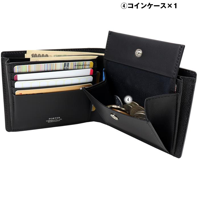 PORTER ABLE 二つ折り財布 レザー コンパクト ネイビー エイブル
