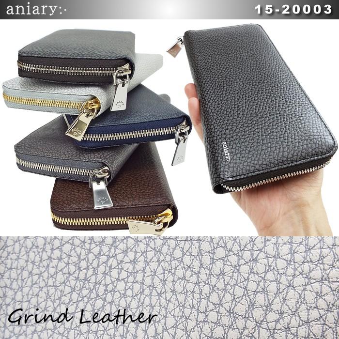 アニアリ Aniary 財布 革 ラウンドファスナー長財布 サイフ グラインドレザー 本革 メンズ 15 003 15 003 Gloopy 通販 Yahoo ショッピング