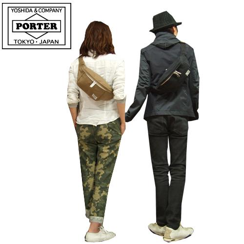 PORTER ボディバッグ ブラウン/ホワイト PORTER ボディバッグ ブラウン/ホワイト PORTER ボディバッグ ブラウン
