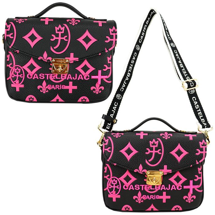 CASTELBAJAC ショルダーバッグ 黒/ピンク CASTELBAJAC 最大51% 9/27限定 カステルバジャック バッグ