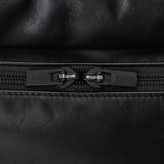 美品　PORTER　ポーター　吉田カバン　牛革　ビジネスバック　ブラック PORTER / ポーター 吉田カバン 一部牛革 ブラック 黒 ビジネス