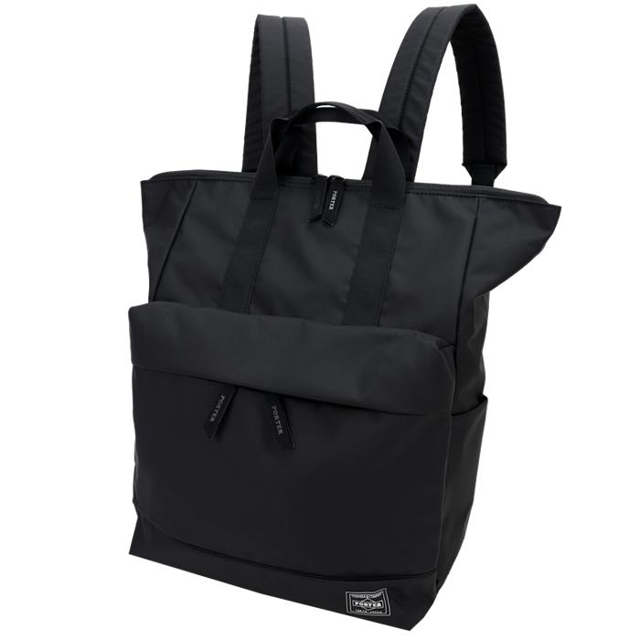 美品 PORTER ポーター ムース 2way リュック バックパック ブラック PORTER ポーター ムース 2WAYデイパック(L) 751-28176 吉田カバン