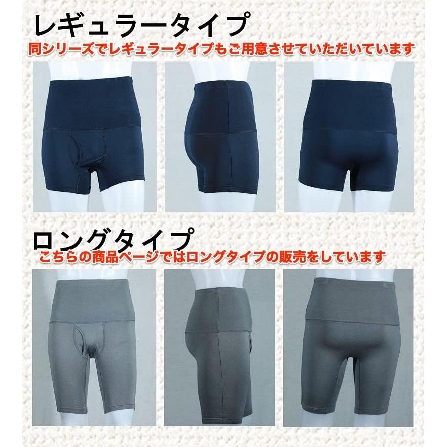 6枚セット 腹巻き付きパンツ メンズ ロングボクサーパンツ ボクサーパンツs s sサイズ m l ll 3l 4l 5l 腹巻き 腹巻 ネイビー 青 紺 グレー｜gloriamarket｜05