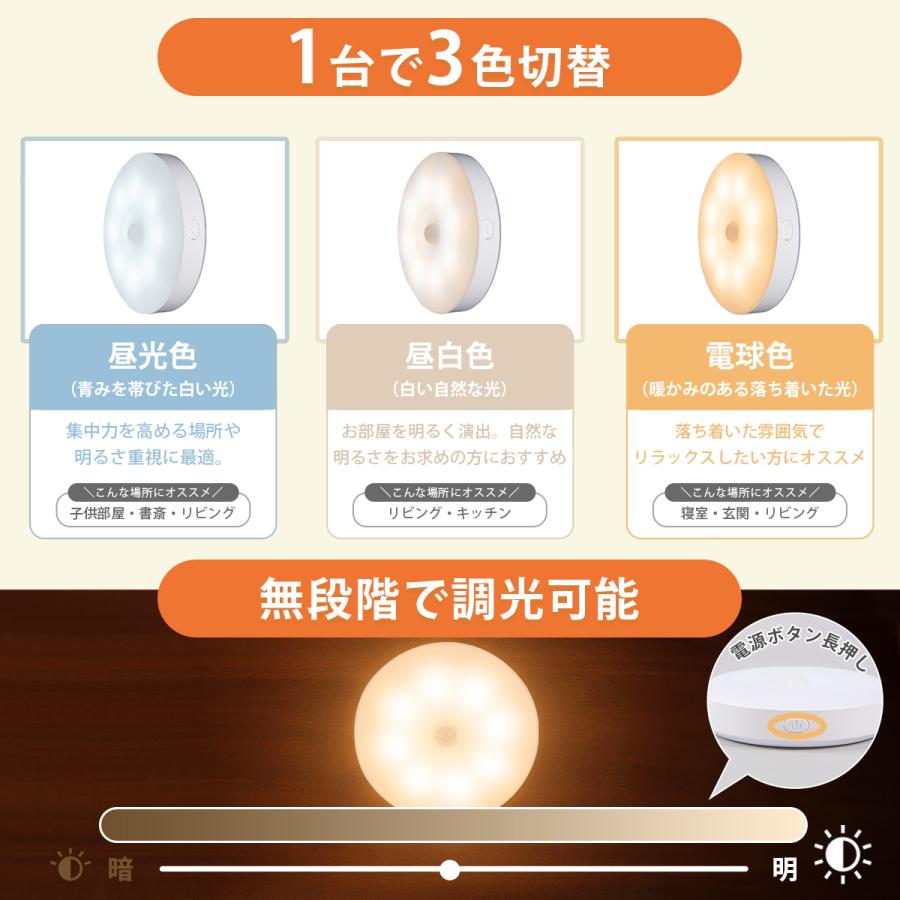 人感センサーライト センサーライト 室内 充電式 足元灯 ledセンサー
