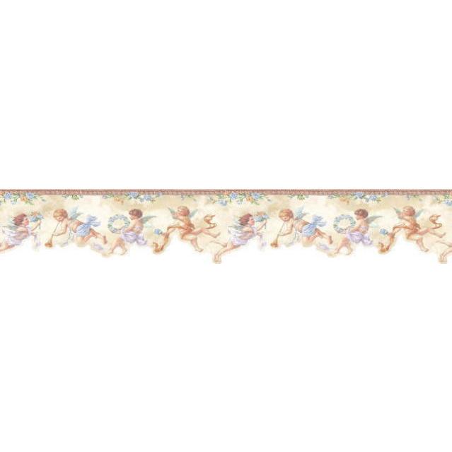 壁紙ボーダー 天使 エンジェル ＆ ローズ （ライトブラウン系） |  | 01