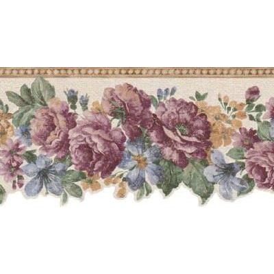 壁紙ボーダー 薔薇 シーブルック ローズ ダイカット壁紙ボーダー
