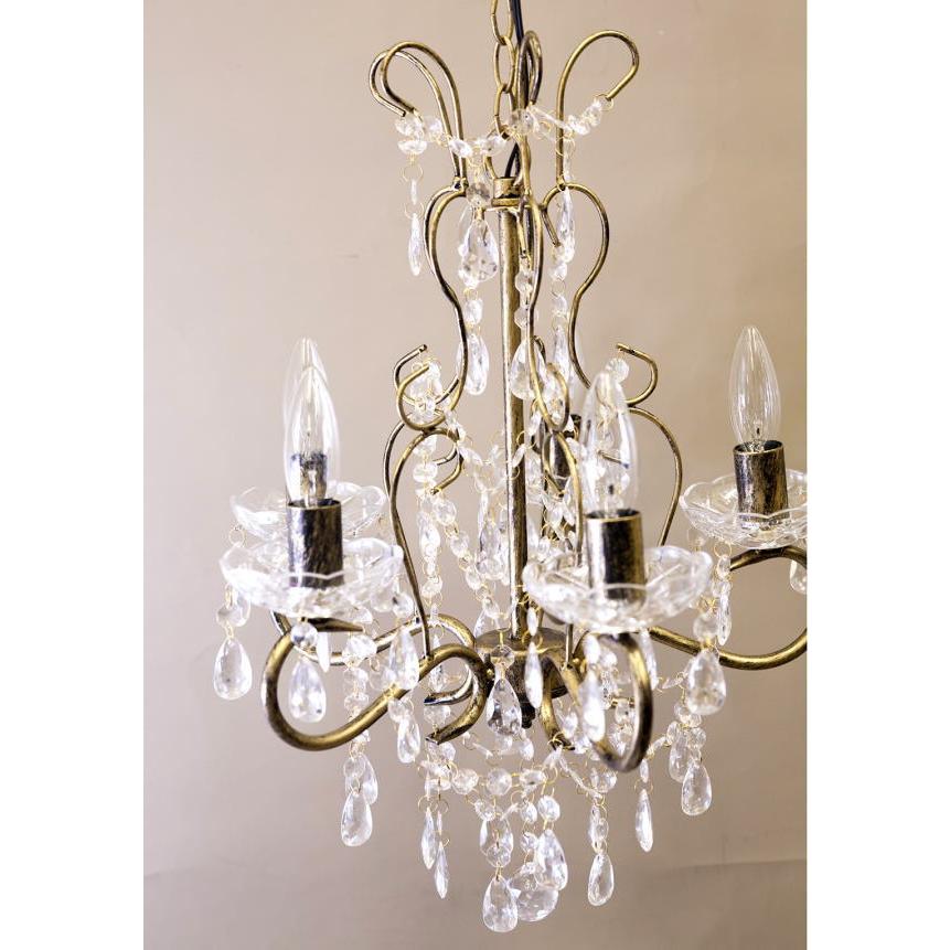 シャンデリア 5灯 ビクトリアン調 クリスタル 吊照明D アンティーク