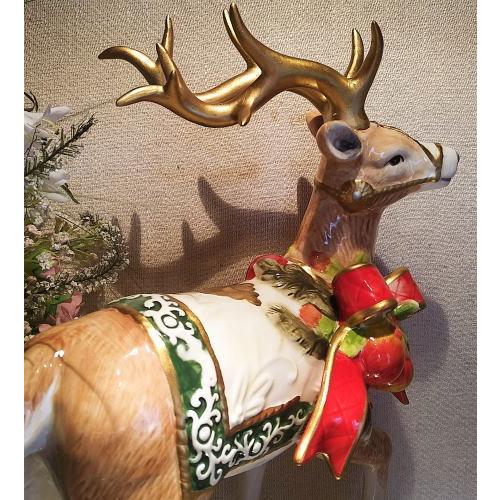 ビクトリアン ハーベスト レインディア クリスマス ブラウン トナカイ