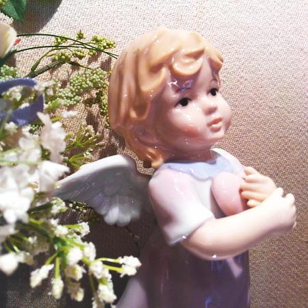 ポーセリン 天使 オルゴール ハートを手にするエンジェル｜gloriousangel2014｜05