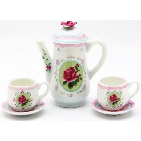 レトロ薔薇ミニティーセット♪全3種類♪ ティーポット＆カップアンド 