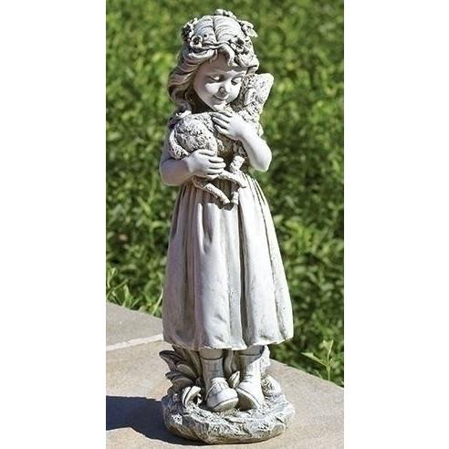 ガーデン置物 / 子羊を胸に抱く女の子 : グロリアスエンジェル代官山
