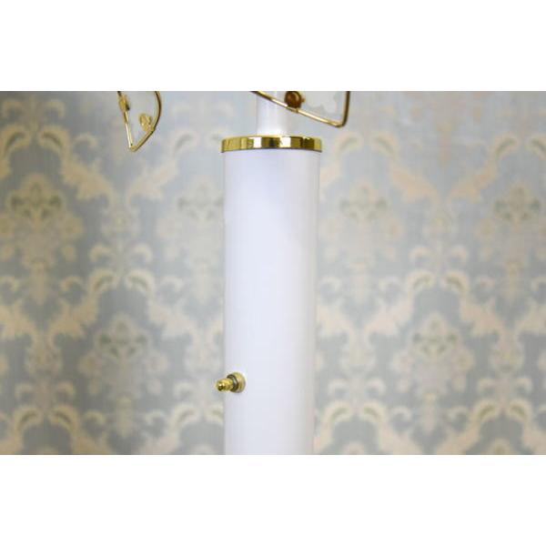 フロアランプ フラワー型 ホワイトスタンド w/ホワイト・ロータス 4灯