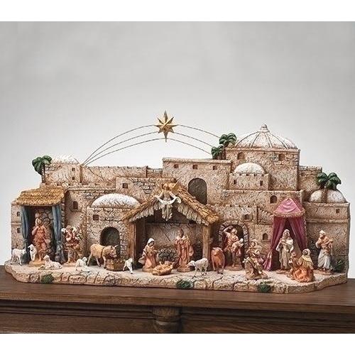 イエスキリストご降誕の置物 ヴィンテージ風 ベツレヘム・タウン ネィ