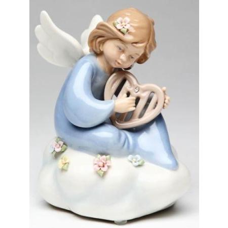 ハート型のハープを奏でる天使 オルゴール : グロリアスエンジェル