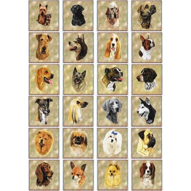 犬 肖像画 ドッグ ワンちゃん ゴブラン織り ジャカード織り マルチカバー 正方形 Pcy 001 グロリアスエンジェル代官山 通販 Yahoo ショッピング