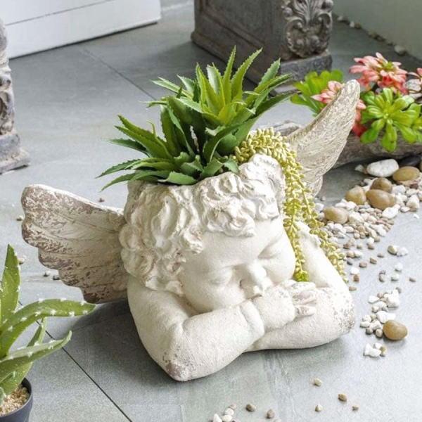 天使のプランター ヴィンテージ風 エンジェル花器 アンティーク調 サイズ大 |  | 05