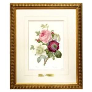 ルドゥーテ 額絵 大 フォリアケア 複製画 特別豪華額装版