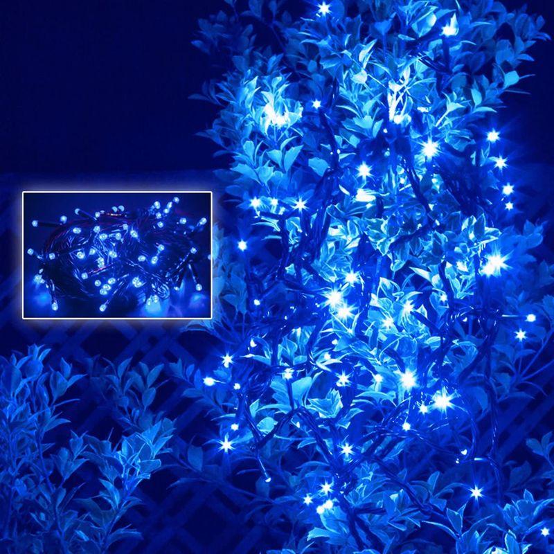 クリスマスイルミネーション　QUALISS　クリスマス　ストレート　900球　青　イルミネーション　ブルー　ライト　90m　点滅　7種類　LED　防滴　Aコントロー