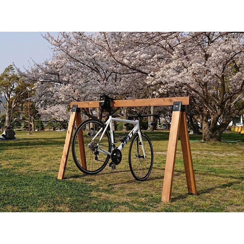 買いオーダー 自転車用品 木製サイクルスタンドレッドシダー製
