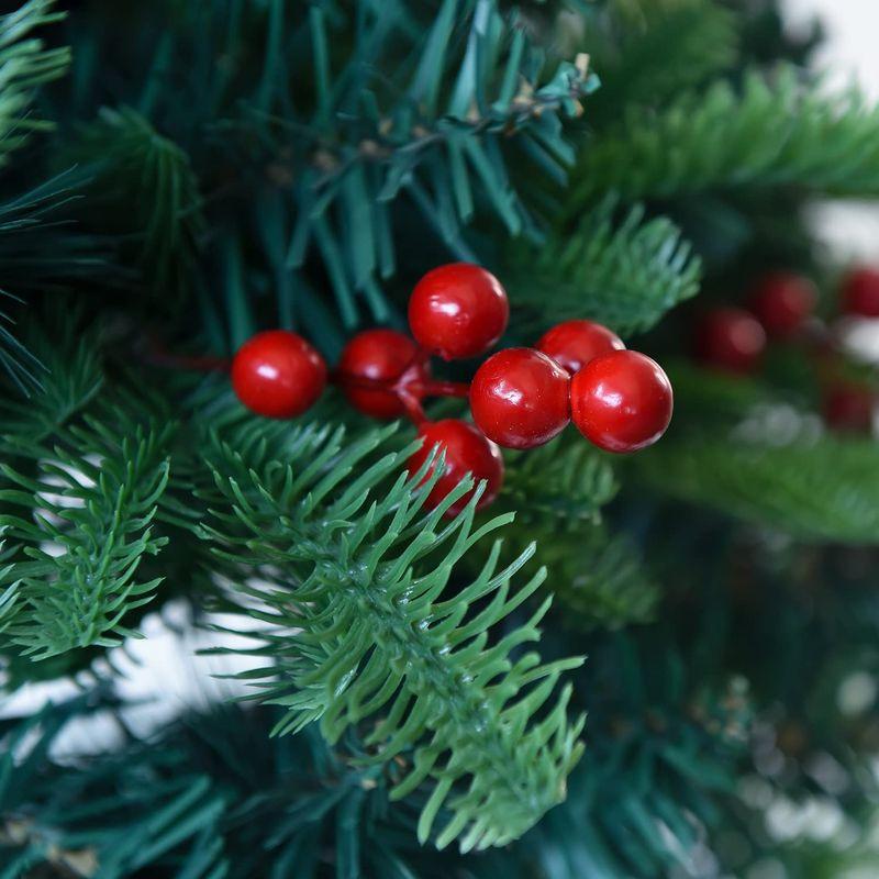 有名な有名なクリスマスツリー 枝大幅増量タイプ 赤い実付き、おしゃれなポリ成型葉混合クリスマスツリー 300CM KSBMA 屋外照明 