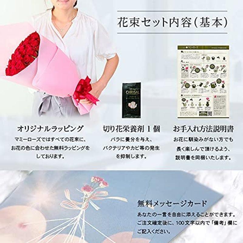 【メール便】 生花 バラギフト専門店のマミーローズ 選べるバラ本数セレクト 還暦祝い 誕生日 プロポーズ 贈り物の豪華なバラの花束(生花) 赤 21本 【1865209042】(9346円)