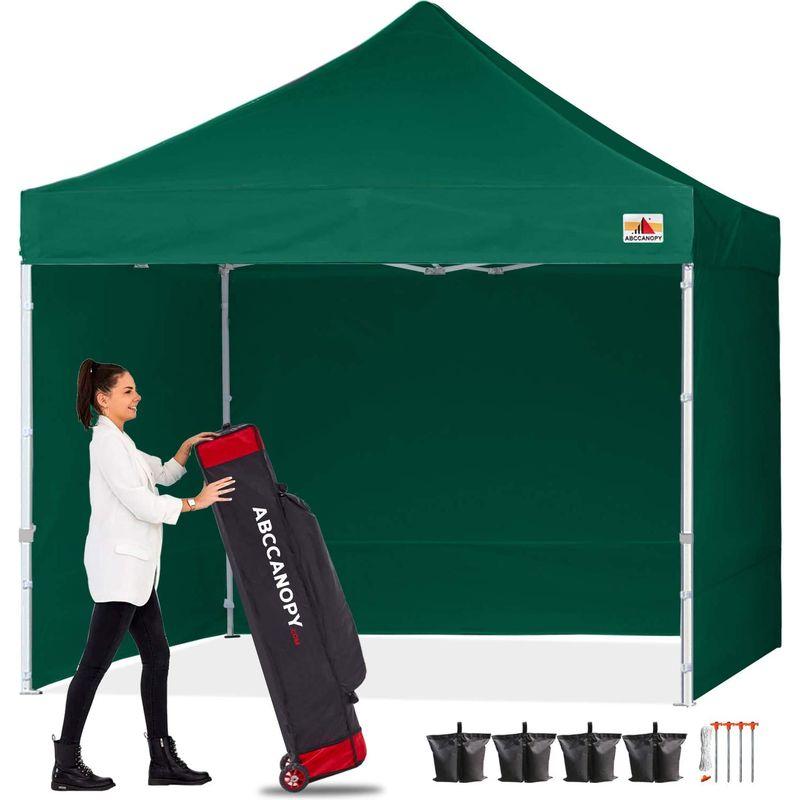【極美品】 ABCCANOPY ワンタッチタープテント 屋根用ポール付き 横幕4枚（サイドシート3枚 ドアシート1枚付き） ファスナーで連結 3m/2. 【R7779687369】(27440円)