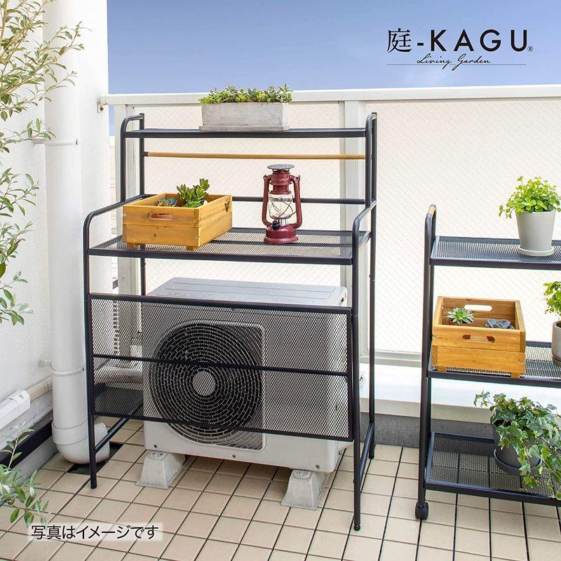 タカショー フラワースタンド テラス室外機ラック MSF-34 ブラック 約幅90cm×奥行40cm×高さ120cm level Approx inches フラワースタンド テラス室外機ラック MSF ブラック 約幅90cm×奥行40cm×高さ120cm Shelf cm middle and lower