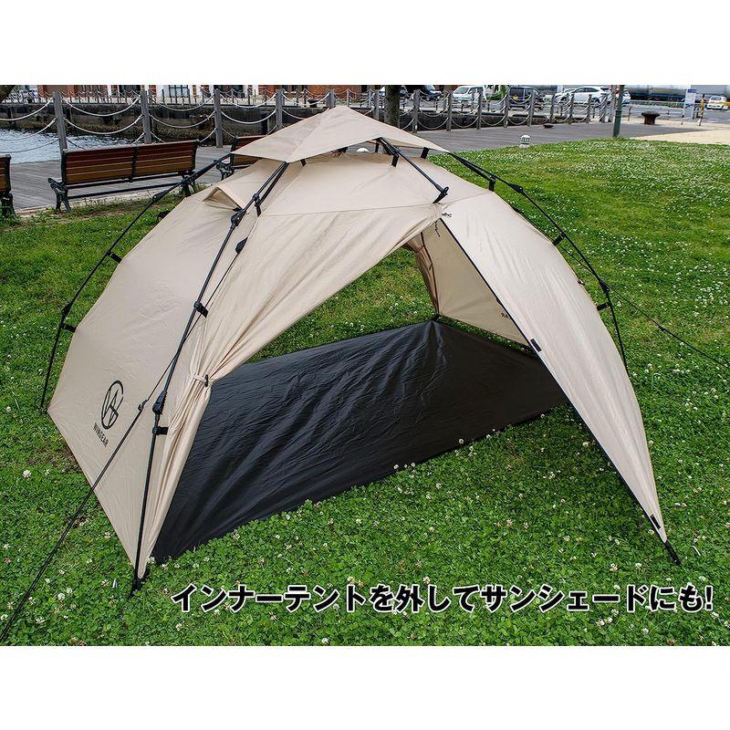 テント WINGEAR(ウィンギア) ワンタッチテント WG-OT2012-BE ソロテント ドームテント ソロキャンプ 1?2人用 軽量 ワンタッチテント WINGEAR ウィンギア WG OT2012 BE ソロテント ドームテント ソロキャンプ 2人用 軽量
