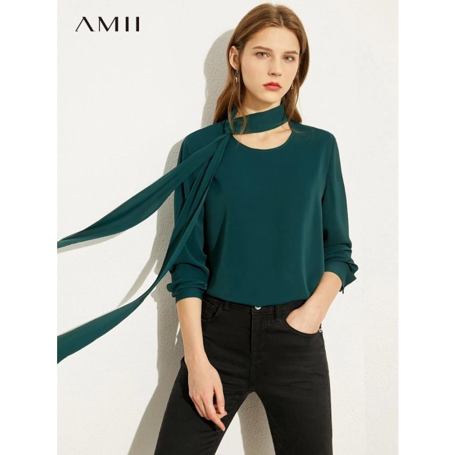 日本限定モデル 海外輸入アパレル Amiiミニマリズム秋のファッションシンプルな女性のブラウス原因olstyleオネックベルトソリッドルーズ女性のシャツ女性のトップス その他トップス Www Oroagri Eu