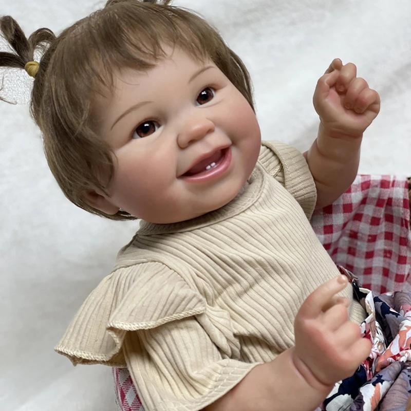 新型コロナウイルス リボーンドール 21インチ リボーンドール ハイグレード 絵画 リアルな新生児 赤ちゃんのおもちゃ リボーンドール 子供のおもちゃ 誕生日 クリスマス
