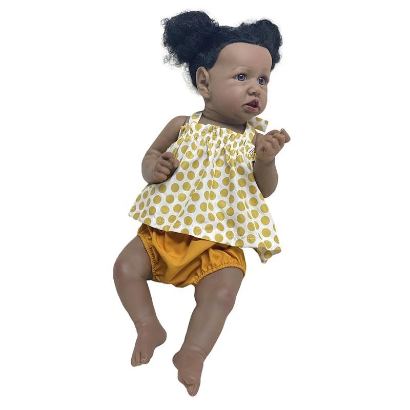 即発送可 リボーンドール 【E】African Babe Reborn Doll Newborn Toys Children's Soft Vinyl