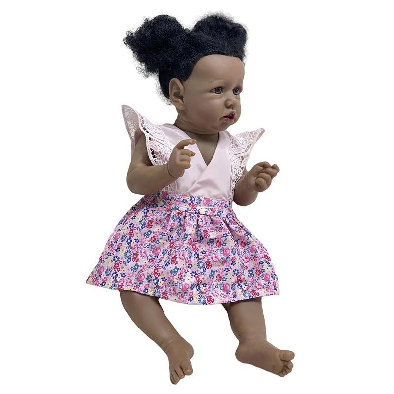 即発送可 リボーンドール 【E】African Babe Reborn Doll Newborn Toys Children's Soft Vinyl