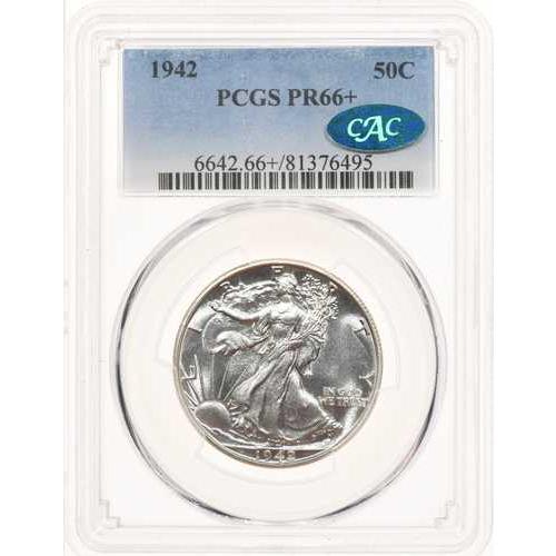 1942年 50セント PCGS PR66+ CAC プルーフ ウォーキングリバティハーフ