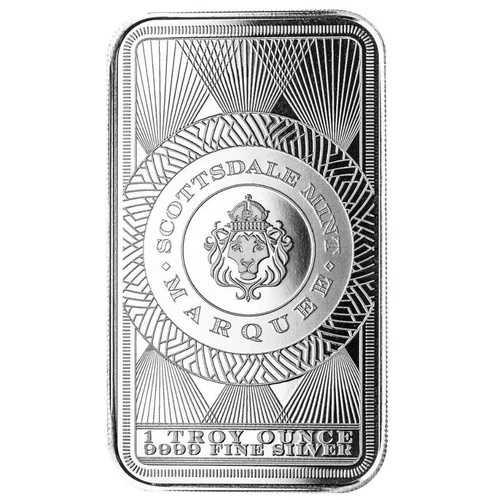 マーキーピーコックシルバーバー 1オンス .9999純銀バー スコッツ