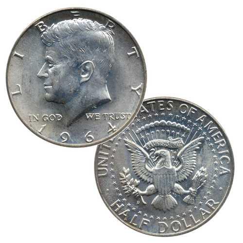 f*i様 1964年 ジョン・ケネディ PCGS MS64 銀90% 銅10% 1964年 5~90% シルバー ジョン F ケネディ JFK 1/2ドル 極細流通