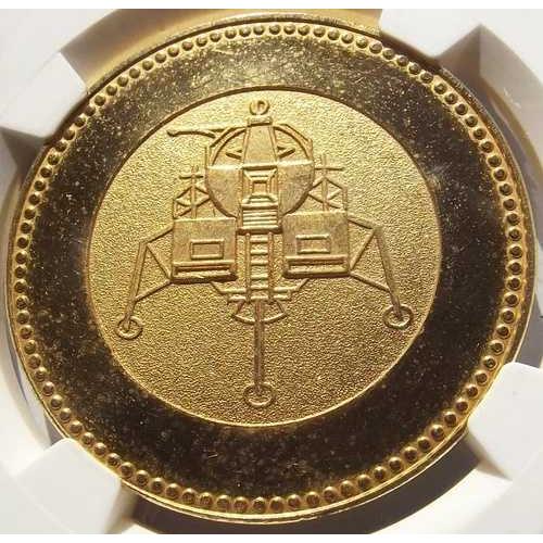1970年大阪万博メダル、米国館、PF66 UC NGC、アポロトークン : Glossy